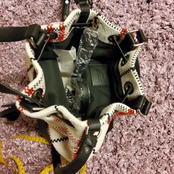 Parfois Plaid Woven Bucket Bag/Backpack Shoulder Bag - Picture 10 of 11